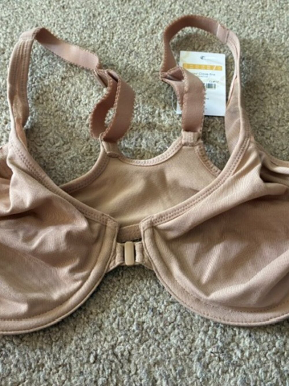 NEW! Essenther Delimira Front-close Bra -- 34c nude